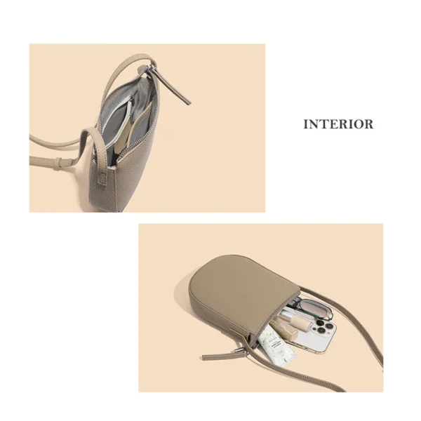Leather Simple Crossbody Phone Bag