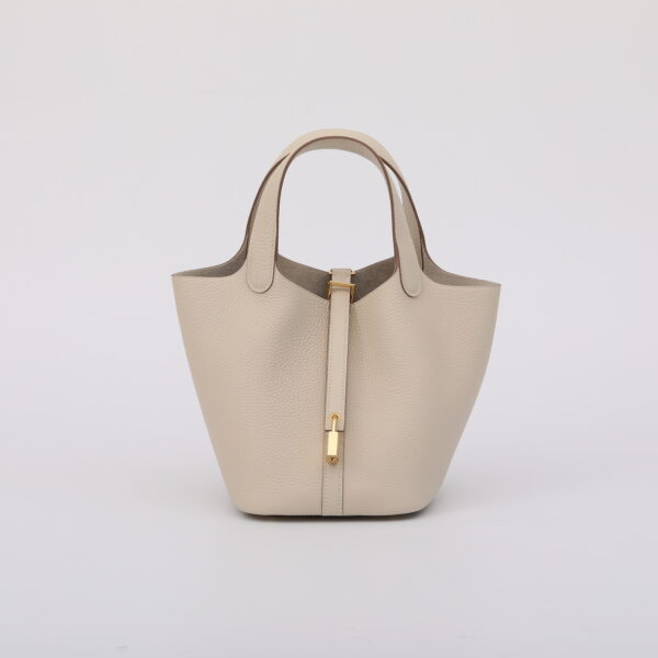 Top grained leather Lady Picotin Lock tote bag DIY kit