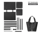 Top grained leather Lady Picotin Lock tote bag DIY kit