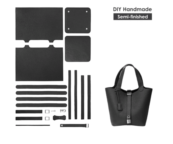 Top grained leather Lady Picotin Lock tote bag DIY kit