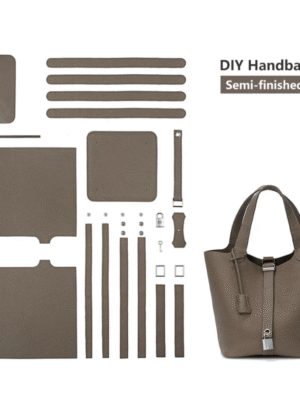 Top grained leather Lady Picotin Lock tote bag DIY kit
