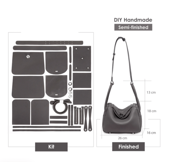 Top Grain Leather Fashion Lindi Handbag DIY Kit