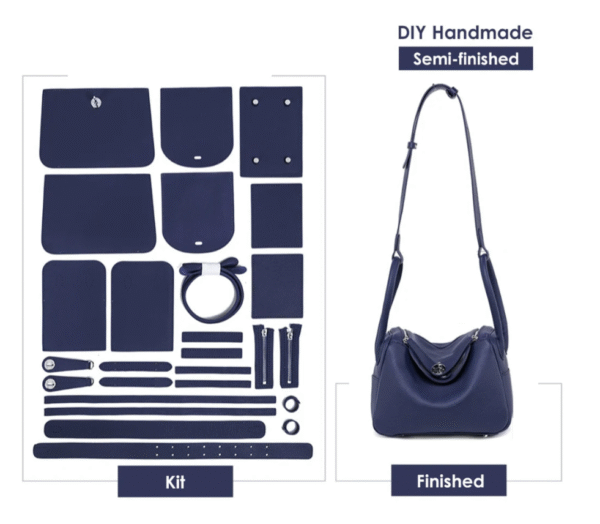 Top Grain Leather Fashion Lindi Handbag DIY Kit