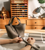 Top grained leather Lady Picotin Lock tote bag DIY kit