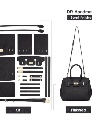 Top grained leather platinum pouch DIY kit