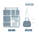 Top grained leather platinum pouch DIY kit