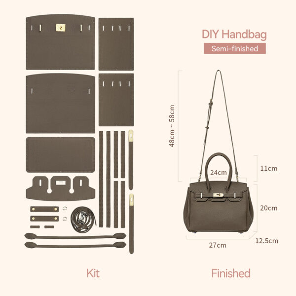 LeCynBay Top Grain Leather Birkin bag DIY Kit