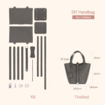 LeCynBay Top Grain Leather Lady Picotin Lock Totes Bag DIY Kit