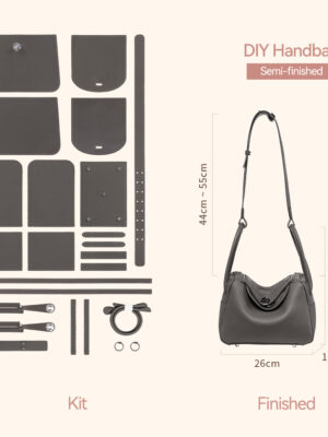LeCynBay Top Grain Leather Fashion Lindi Handbag DIY Kit