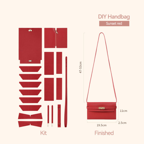 LeCynBay Top Grain Leather Inspired Kelly Bag DIY Kit