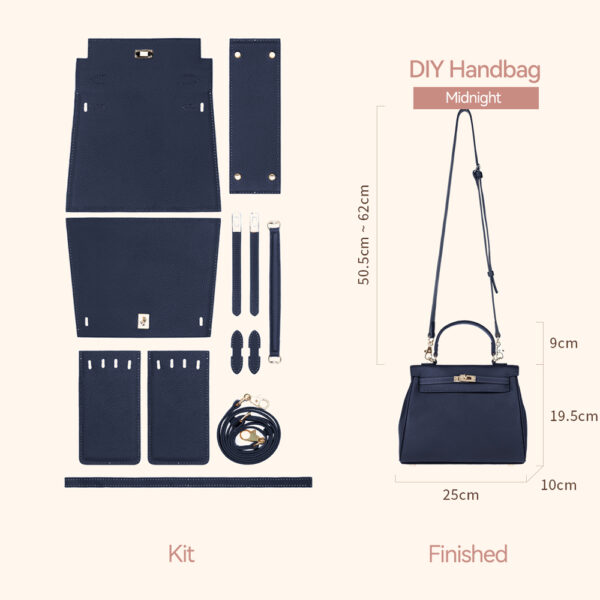 LeCynBay Top Grain Leather New Kelly Bag DIY Kit