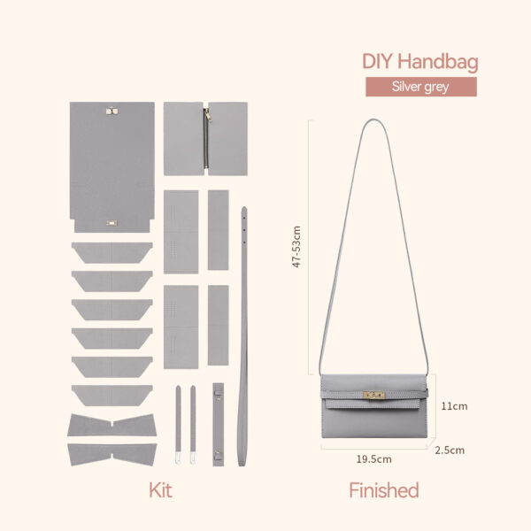 LeCynBay Top Grain Leather Inspired Kelly Bag DIY Kit