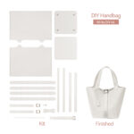 Top Grain Leather Lady Picotin Lock Totes Bag DIY Kit