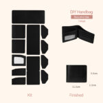 LeCynBay DIY Men's Leather Wallet Kit - Full Grain Cowhide Bifold/Trifold with Free Engraving (Father's Day Gift Idea)