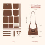 LeCynBay Top Grain Leather Fashion Lindi Handbag DIY Kit
