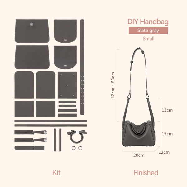 LeCynBay Top Grain Leather Fashion Lindi Handbag DIY Kit