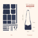 LeCynBay Top Grain Leather Fashion Lindi Handbag DIY Kit