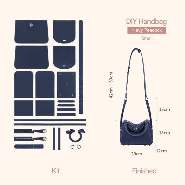 LeCynBay Top Grain Leather Fashion Lindi Handbag DIY Kit