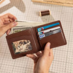 LeCynBay DIY Men's Leather Wallet Kit - Full Grain Cowhide Bifold/Trifold with Free Engraving (Father's Day Gift Idea)