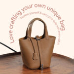 LeCynBay Top Grain Leather Lady Picotin Lock Totes Bag DIY Kit