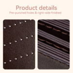 LeCynBay DIY Men's Leather Wallet Kit - Full Grain Cowhide Bifold/Trifold with Free Engraving (Father's Day Gift Idea)