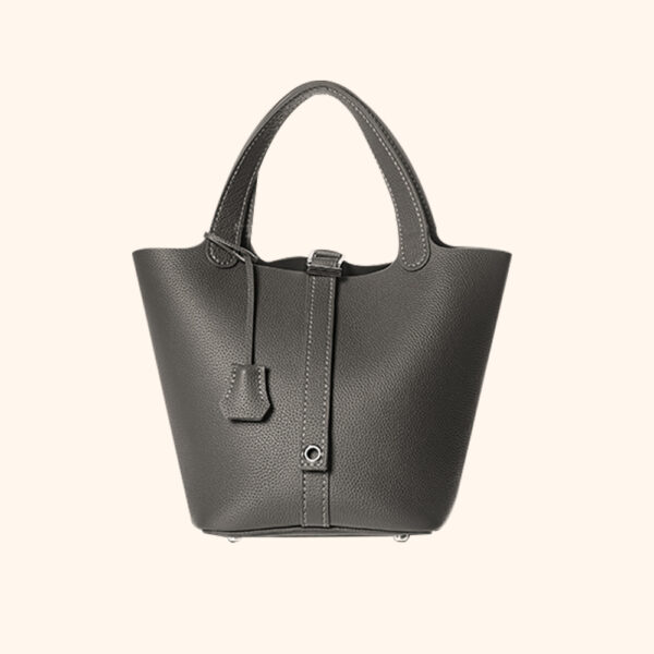 LeCynBay Top Grain Leather Lady Picotin Lock Totes Bag DIY Kit
