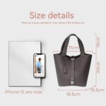 Top Grain Leather Lady Picotin Lock Totes Bag DIY Kit