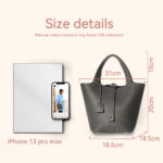LeCynBay Top Grain Leather Lady Picotin Lock Totes Bag DIY Kit