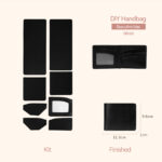 LeCynBay DIY Men's Leather Wallet Kit - Full Grain Cowhide Bifold/Trifold with Free Engraving (Father's Day Gift Idea)