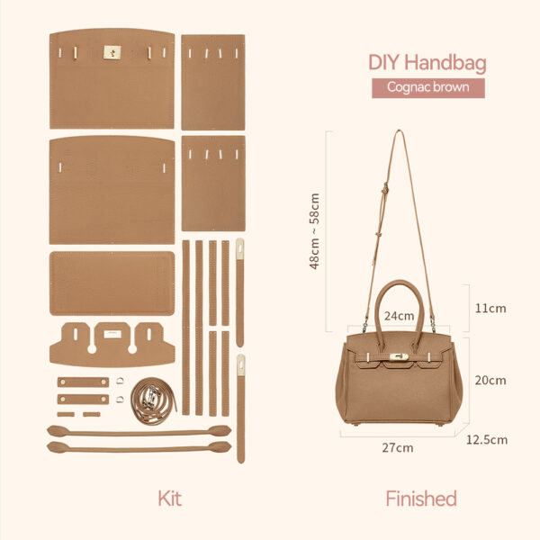 LeCynBay Top Grain Leather Birkin bag DIY Kit