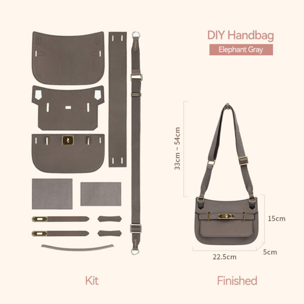 LeCynBay Top Grain Leather Jypsiere Crossbody Bag DIY Kit