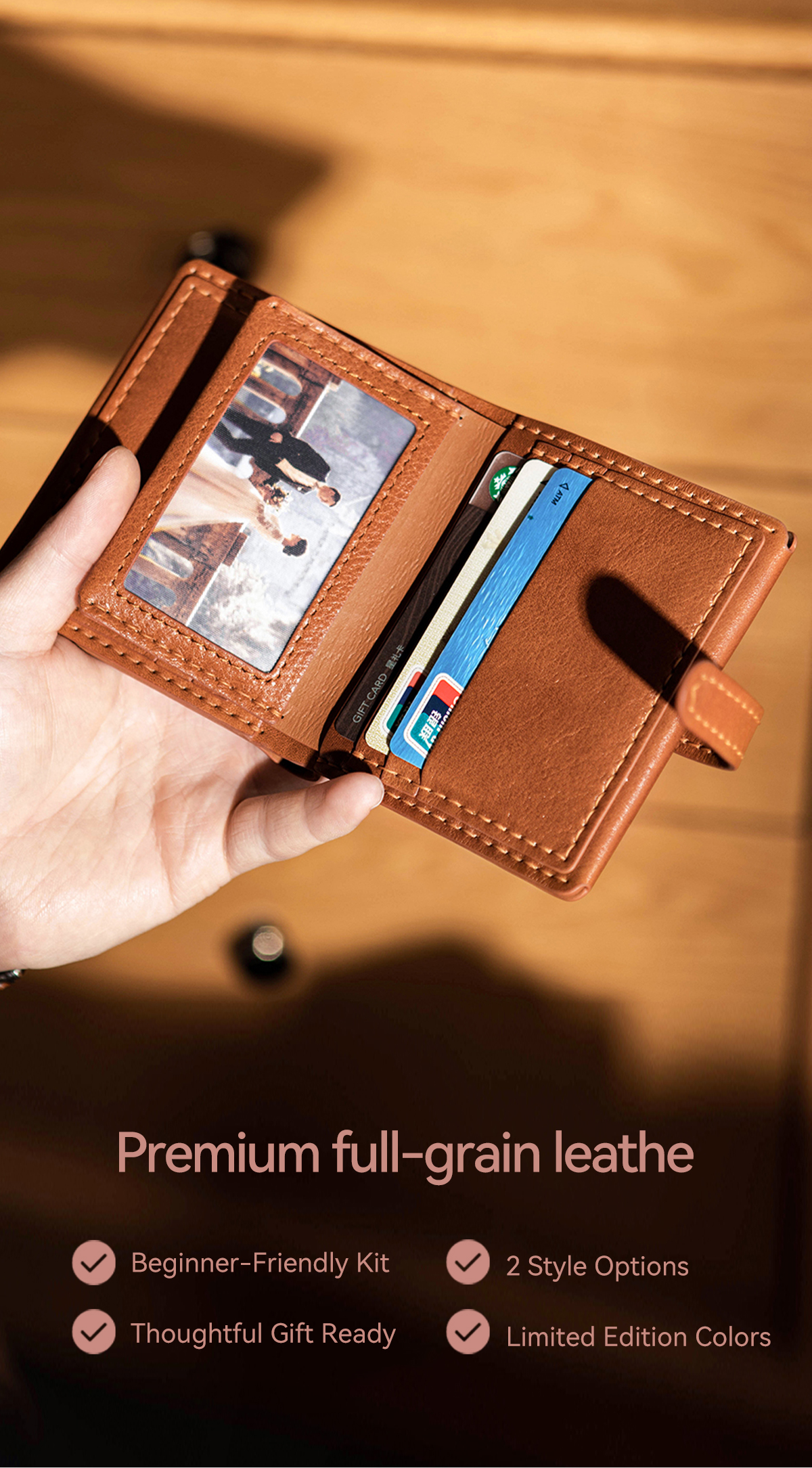 LeCynBay Men's DIY Leather Wallet Kit – Handcraft Your Luxury 