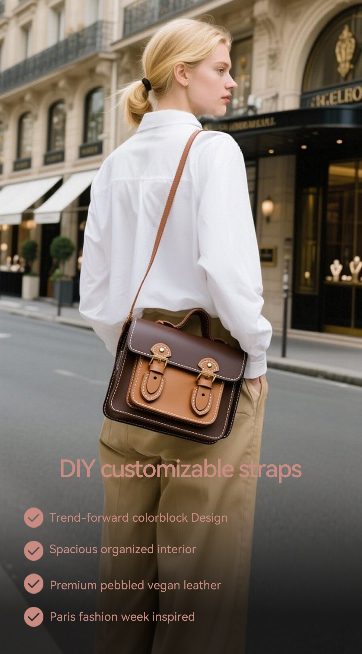 LeCynBay Leather Fashion Crossbody Satchel Bag DIY Kit