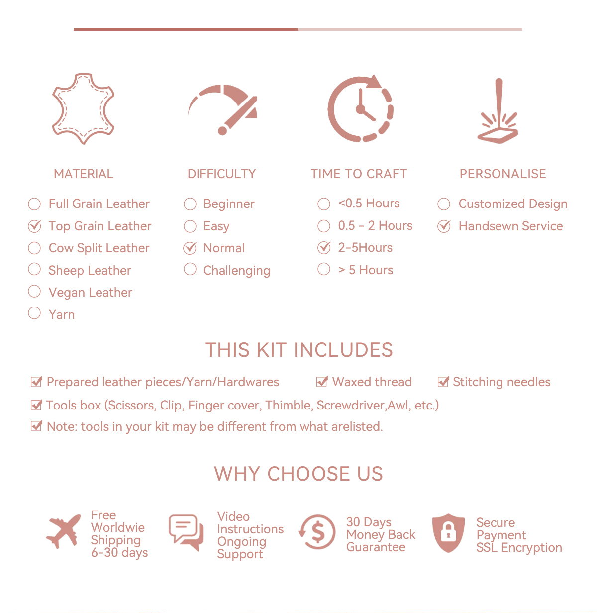 LeCynBay Leather Wings Handbag DIY Kits  