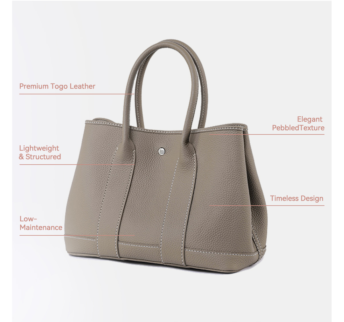 LeCynBay Top Grain Leather Inspired Garden Handbag