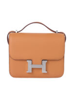 Constance 18 Swift Leather - Etoupe with Orange Contrast Stitching (Gold Hardware, Full Set)