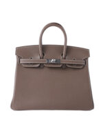 Birkin 25 Handbag in Premium Togo Leather - Etoupe with Palladium Hardware