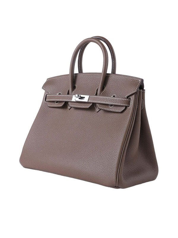 Birkin 25 Handbag in Premium Togo Leather - Etoupe with Palladium Hardware