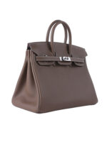 Birkin 25 Handbag in Premium Togo Leather - Etoupe with Palladium Hardware