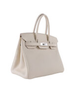 Birkin 30 in Premium Full-Grain Togo Leather (Imported) – Cream White with Signature Silver-Tone Hardware