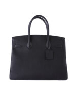 Premium BirKin30 Imported Full-Grain Togo Leather in Classic Black – Featuring Sleek Silver-Tone Hardware