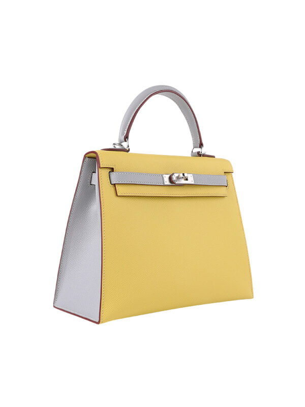 Kelly 25 Sellier in Epsom Leather - Elephant Gray with Silver Hardware