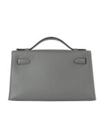 SF Kelly22 Calfskin Bag-Premium Rain Cloud Gray with Signature Silver-Tone Hardware