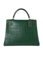 Kelly 28 Retourne in Exotic Siamese Crocodile (Grade A Belly Cut) - Cypress Green with Gold-Tone Hardware