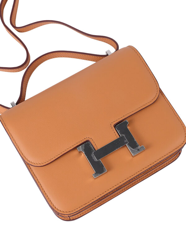 Constance 18 Swift Leather - Etoupe with Orange Contrast Stitching (Gold Hardware, Full Set)