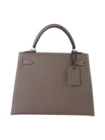 Kelly 25 Sellier in Epsom Leather - Elephant Gray with Silver Hardware