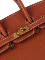 Premium  Birkin25 Imported Full-Grain Togo Leather in Gold Brown