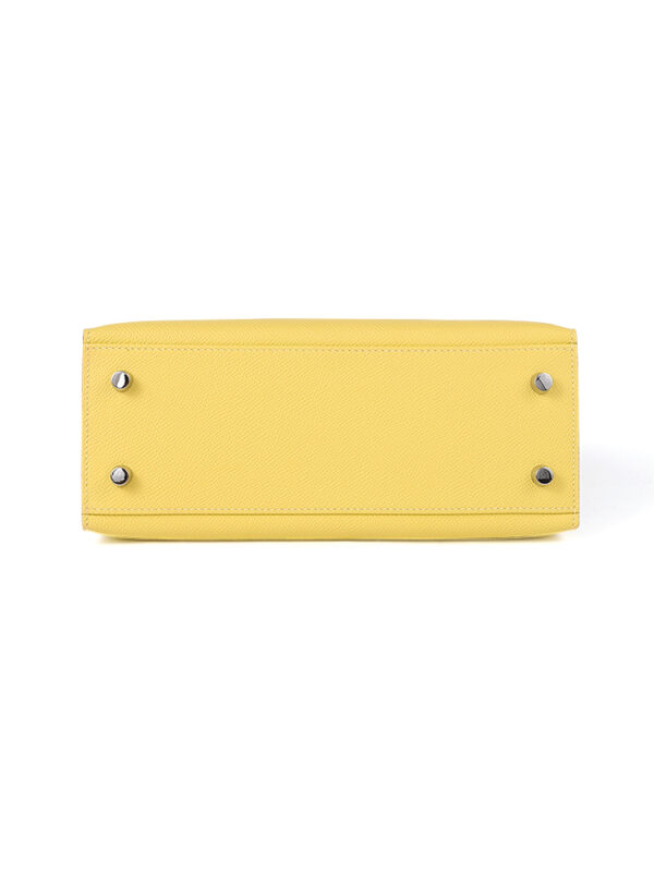 Kelly 25 Sellier in Epsom Leather - Elephant Gray with Silver Hardware