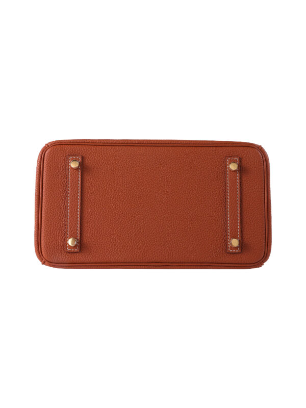 Premium  Birkin25 Imported Full-Grain Togo Leather in Gold Brown