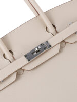Birkin 30 in Premium Full-Grain Togo Leather (Imported) – Cream White with Signature Silver-Tone Hardware